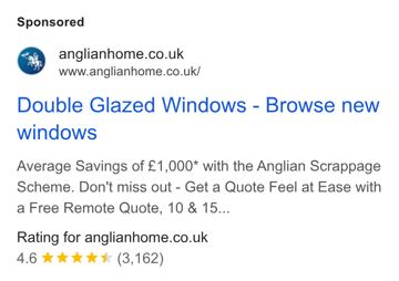 Anglian ad — Average savings of £1,000 with Anglian Scrappage Scheme