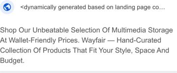 Wayfair ad — unbeatable selection of multimedia storage at wallet-friendly prices