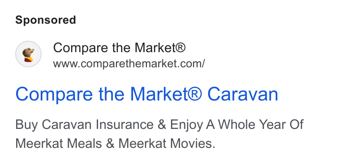 Compare the Market ad — Buy caravan insurance, get Meerkat Meals and Movies free