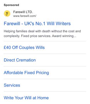 Farewill ad — UK's No.1 will writers, fixed price, award winning
