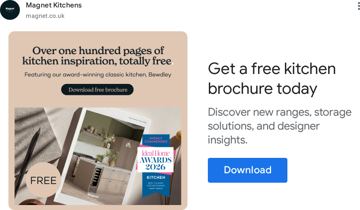 Magnet ad — Over one hundred pages of kitchen inspiration, totally free