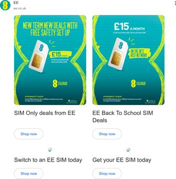 EE ad — New term new deals with free safety set up