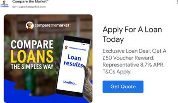 Compare the Market ad — Compare loans the simple way, get a quote