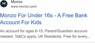 Monzo ad — Free bank account for kids aged 6 to 15