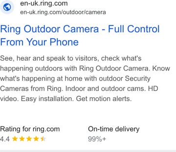 Ring ad — Full control of outdoor camera from your phone
