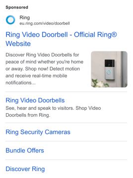 Ring ad — peace of mind whether you're home or away