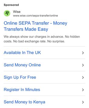 Wise ad — Money transfers made easy, no hidden costs