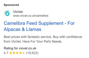 VioVet ad — Best prices with fantastic service for your pet