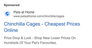 Pets at Home ad — Cheapest prices online with price drop and lock