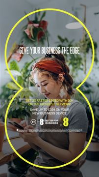EE ad — Get 2x faster speed with 5G on UK's best network