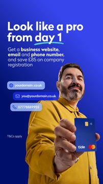 Tide ad — Look like a pro from day 1 and save £85