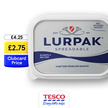 Tesco ad — Clubcard Price: Lurpak Spreadable £2.75 down from £4.25