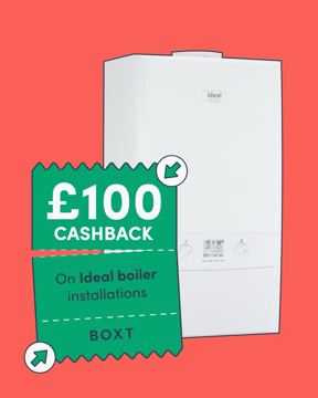 BOXT ad — Get £100 cashback on Ideal boiler installations
