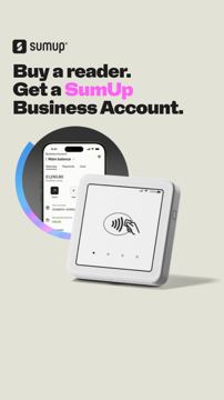 SumUp ad — Buy a reader and get a SumUp Business Account