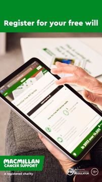 Macmillan ad — Register for your free will with Macmillan