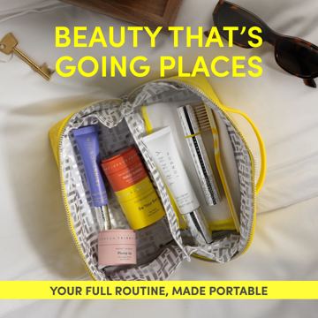 Trinny London ad — Your full beauty routine made portable for travel