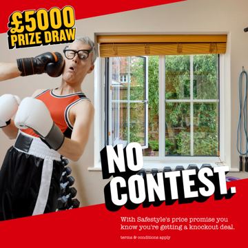 Safestyle ad — No contest — Safestyle's price promise is a knockout deal