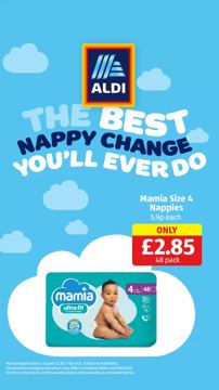 Aldi ad — Best nappy for only £2.85 for 48 pack