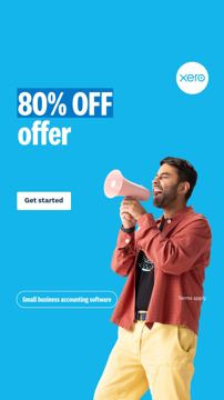 Xero ad — 80% off Xero small business accounting software