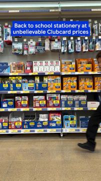 Tesco ad — Back to school stationery at unbelievable Clubcard prices
