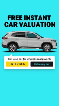 carwow ad — Free instant car valuation — sell for what it's worth