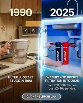 Victorian Plumbing ad — Modern under-sink filter replaces outdated jug filtration
