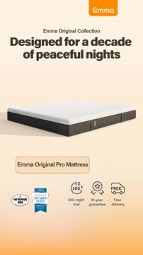 Emma Sleep ad — Designed for a decade of peaceful nights