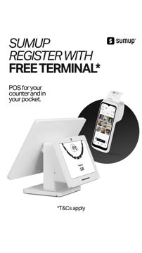 SumUp ad — Register with SumUp and get a free terminal