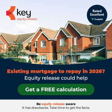 Key Equity Release ad — Existing mortgage to repay in 2026? Equity release could help