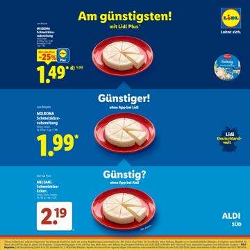 Lidl ad — Lidl Plus gives you the cheapest price, beating Aldi