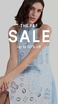 Tesco ad — The F&F Sale — up to 50% off