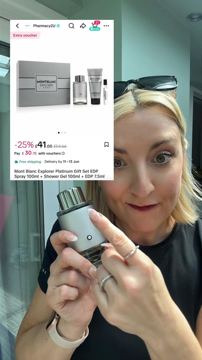 Pharmacy2U ad — 25% off Mont Blanc Explorer Platinum gift set with free shipping